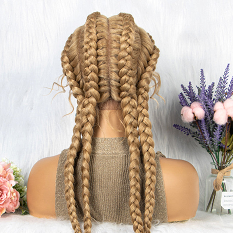 Braided Lace Front Wig With Baby Hair 4 Braids