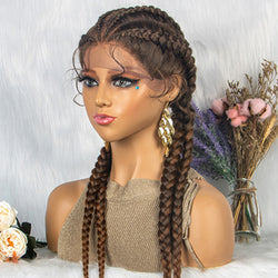 Braided Lace Front Wig With Baby Hair 4 Braids