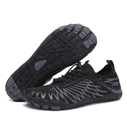 Hike Footwear Barefoot for Women Men Breathable & Non-Slip Athletic Barefoot Shoes Wide Toe Water Shoes 7.5 Women/5.5 Men Black